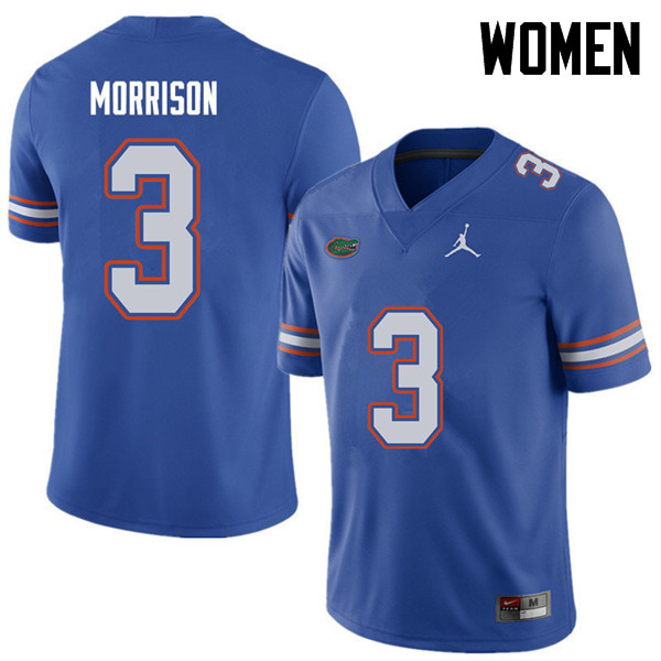 Jordan Brand Women #3 Antonio Morrison Florida Gators College Football Jerseys Sale-Royal - Click Image to Close
